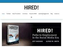 Tablet Screenshot of hiredthebook.com